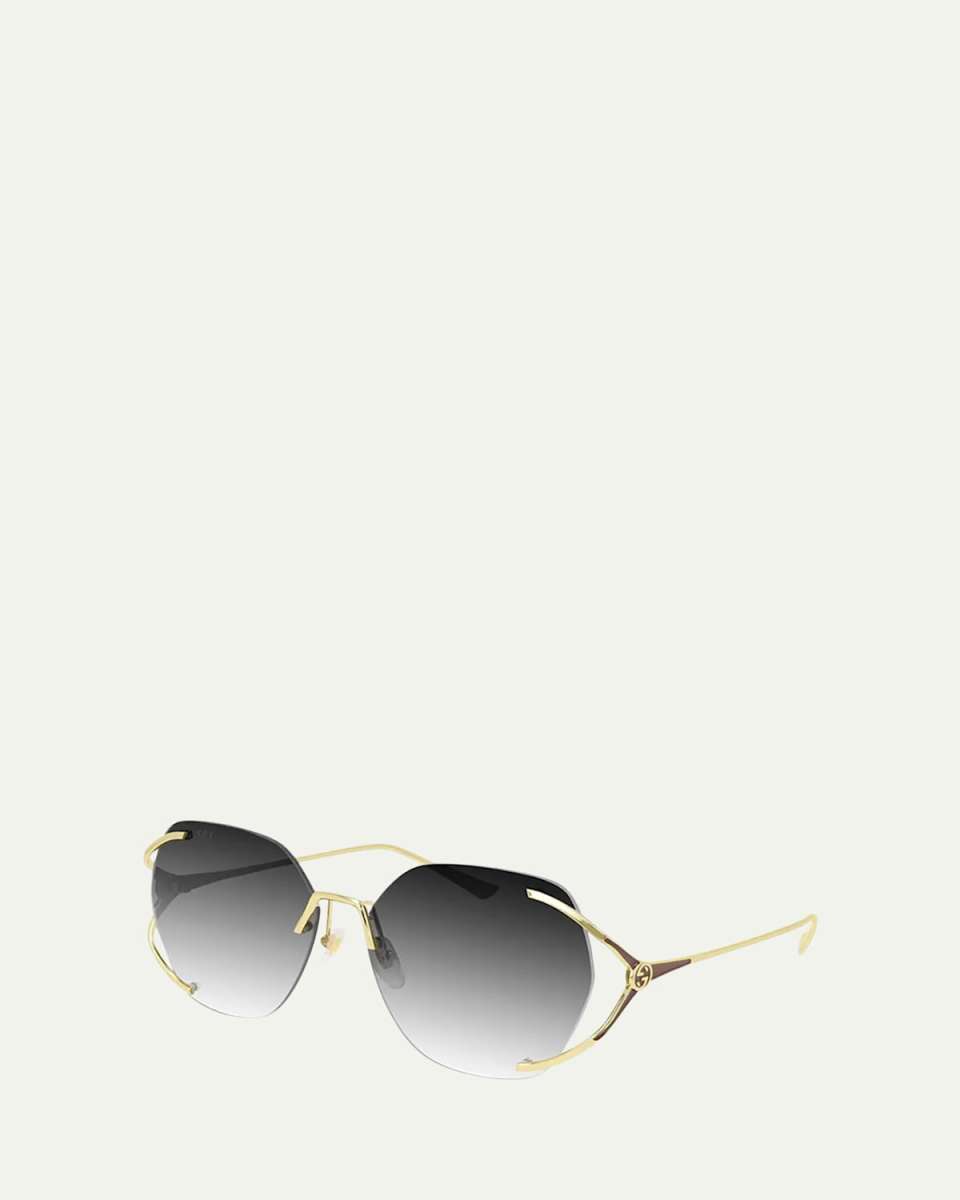 Rimless Metal Sunglasses